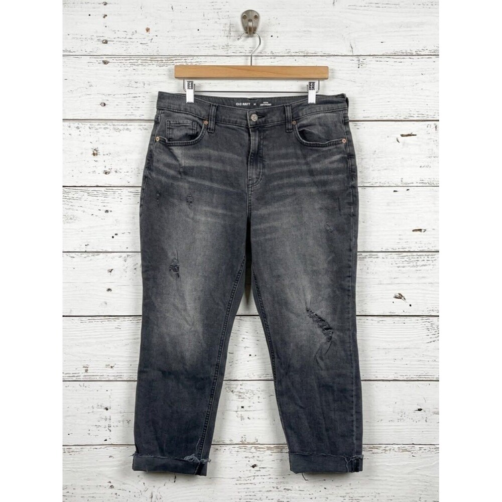 Old Navy Cropped Black Stretch Midrise Jeans Womens Midsize 12